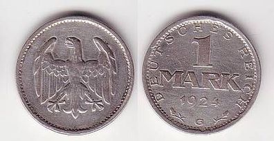 1 Mark Silber Münze Weimarer Republik 1924 G