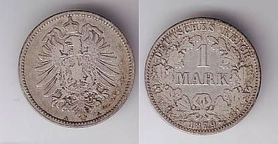 1 Mark Silber Münze Deutsches Kaiserreich 1879 A