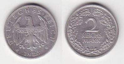 2 Mark Silber Münze Weimarer Republik 1925 A