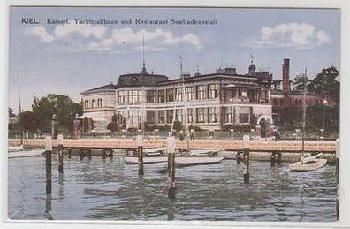 54355 Ak Kiel Kaiserl. Yachtclubhaus und Restaurant Seebadeanstalt 1924