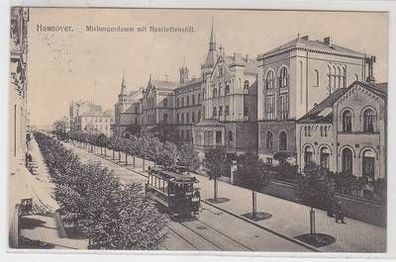 54696 Ak Hannover Misburgerdamm mit Henriettenstift 1913