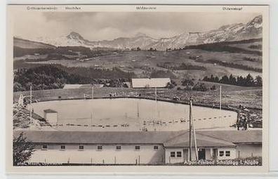54803 Ak Scheidegg im Allgäu Alpen Freibad 1935