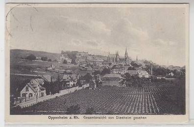 54820 Ak Oppenheim am Rhein Gesamtansicht von Dienheim gesehen 1930