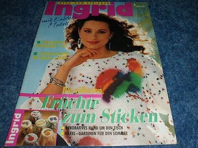 Ideen zum Stricken-Handarbeitszeitschrift----Ingrid-Juni 1990