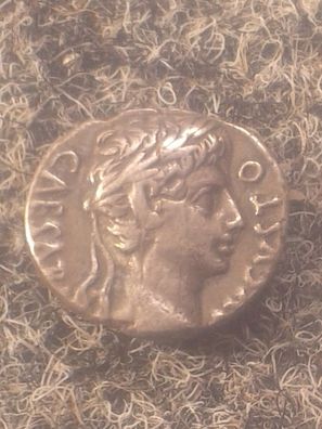 Original Silber Denar Kaiser Augustus 27v.-14n. Chr. colonia patricia - RRR