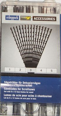 60 x Scheppach Woodster Sägeblätter Blätter für Dekupiersäge Säge