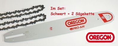 OREGON PRO-AM 91 Schwert 35 cm & 2x Sägekette 91VXL052E - Makita Dolmar etc.