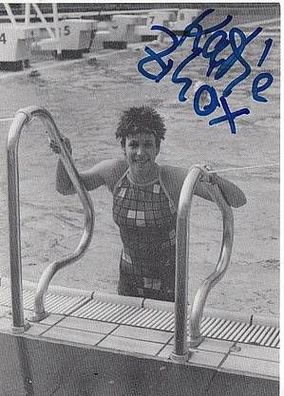 Katie Zilio Autogrammkarte 80er Jahre Original Signiert Schwimmen + A33335