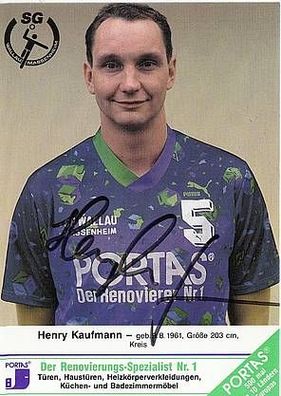 Henry Kaufmann SG Wallau-Massenheim TOP AK Original Signiert Handball + A33505