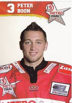 Peter Boon DEG Metro Stars 2007-08 Original Signiert Eishockey + A33540