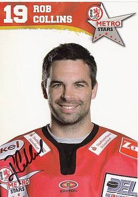 Rob Collins DEG Metro Stars 2007-08 Original Signiert Eishockey + A33543