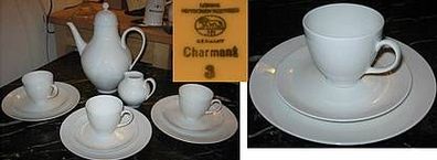 Hutschenreuther Charmant Kaffeeservice weiß 12-teilig, marken Geschirr schön und edel