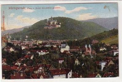 56173 Ak Wernigerode Harz vom Hotel Sennhütte gesehen 1910