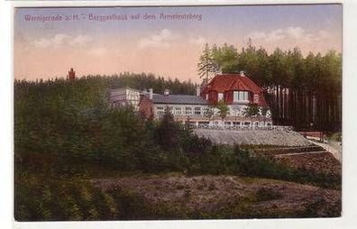 56276 Ak Wernigerode Harz Berggasthaus auf dem Armeleuteberg 1917