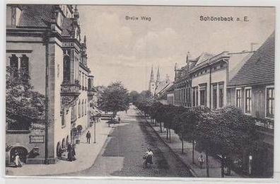 55794 Ak Schönebeck an der Elbe Breite Weg 1927