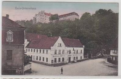 57307 Ak Gera Untermhaus Gasthaus zum Mohren 1914