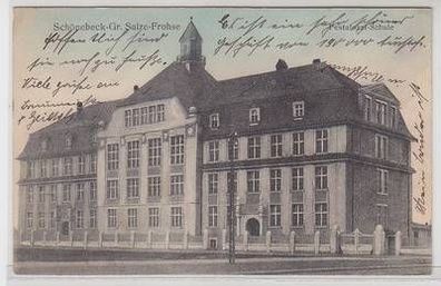 57439 Ak Schönebeck Gross Salze Frohse Pestalozzi Schule 1914