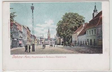 57425 Ak Dahme (Mark) Hauptstrasse mit Rathaus und Klosterturm um 1900