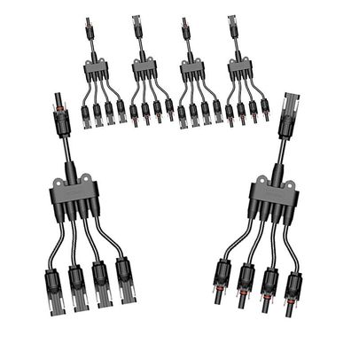 3x MC4 Stecker Paar 4-1 mit Kabel Solarstecker Buchse Connector parallel UV-res.
