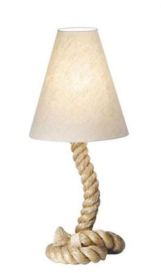 Taulampe, XL Tischlampe, Hockerleuchte, Große Seillampe 70 cm