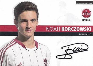 Noah Korczowski 1. FC Nürnberg 2012-13 2. Karte TOP + A33816