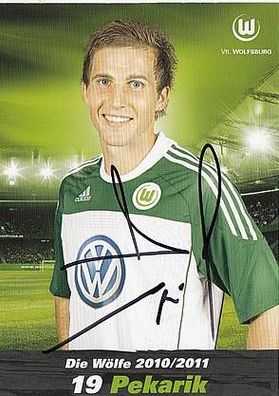 Peter Pekarik VFL Wolfsburg 2010-11 Rarität Autogrammkarte + A33876