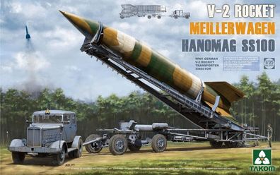 WWII German V-2 Rocket Transporter/ Erect Meillerwagen + Hanomag SS100