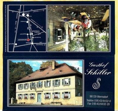 Gasthof Schiller Wernsdorf - Gemeinde Strullendorf LK Bamberg (Klappkarte 6 Bilder)
