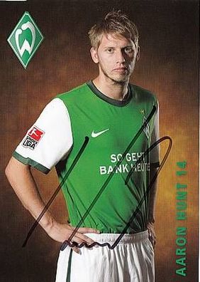 Aaron Hunt Werder Bremen 2009-10 Autogrammkarte + A34157