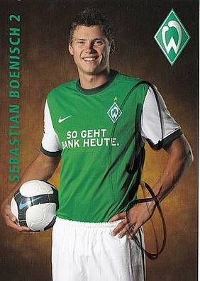 Sebastian Boenisch Werder Bremen 2009-10 Autogrammkarte + A34158
