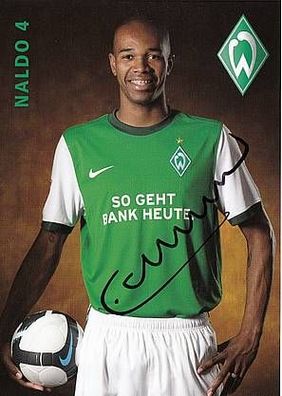 Naldo Werder Bremen 2009-10 Autogrammkarte + A34155