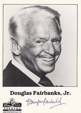 Douglas Fairbanks Jr. ( + 2000) TOP AK Original Signiert bek. aus Love Boat + G 5178