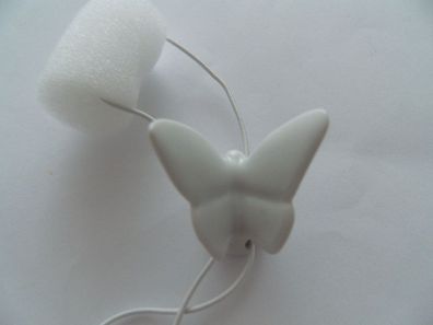 Porzellan Tropfenfänger Schmetterling, weiß, für Kaffee- oder Teekannen, Figur Tier