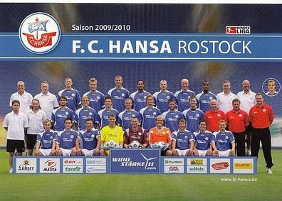 Mannschaftskarte Hansa Rostock 2009-10 TOP + A34295