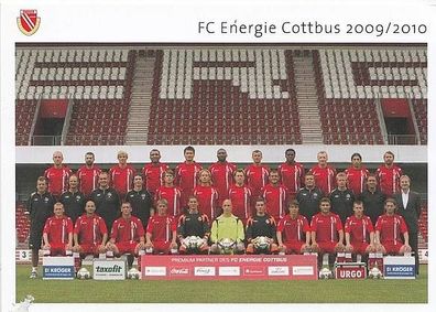 Mannschaftskarte Energie Cottbus 2009-10 TOP + A34316
