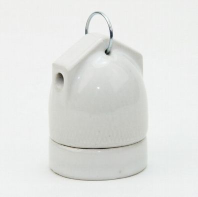 E27 Porzellan, Keramik Lampen-Fassung, Lampenfassung dreiteilig, mit Aufhängung