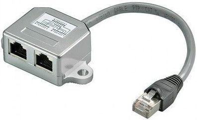 Netzwerk Kabel-Splitter (Y-Adapter) Beschaltung CAT 5 Ethernet + ISDN geschirmt