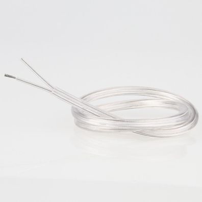 PVC Lampenkabel Rundkabel transparent 2-adrig, 2x0,75mm² H03 VV-F Durchmesser 5,5mm