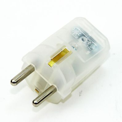 Schutzkontakt-Stecker transparent 250V/16A