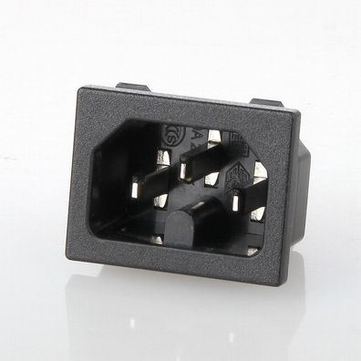 Heißgeräte-Einbaustecker schwarz 250V/10A Lagrange C072287