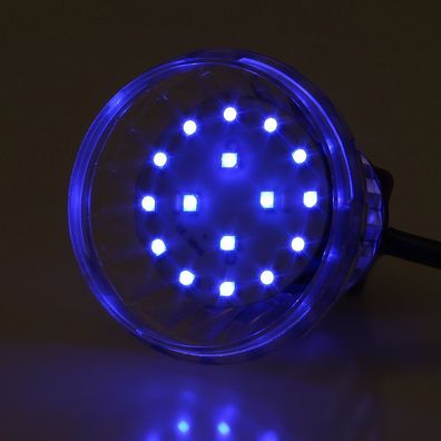 E14 LED Kappenlampe blau 16 + 4 SMD 1,2W/230V