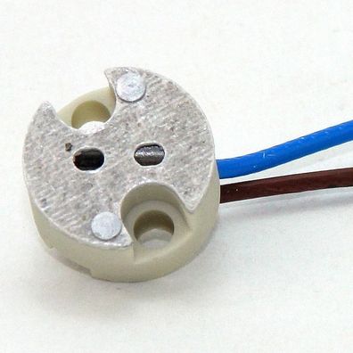 12V Niedervolt Halogen Fassung G4-GY6,35 mit 1 Meter Kabel mit PTFE Isolation ...