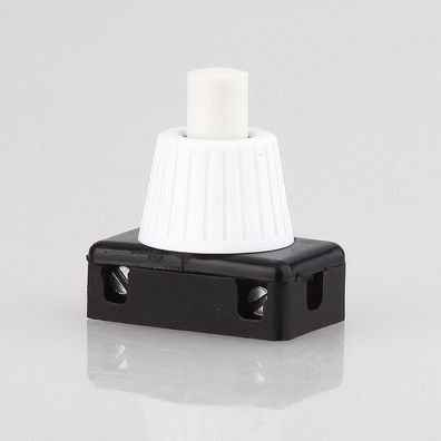 Lampen Einbauschalter Einbau-Druckschalter weiss 250V/2A 8 mm Achse 1-polig