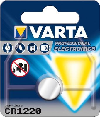 CR1220 Varta Knopfzelle 3V Lithium Batterie 35 mAh (6220)