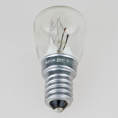 E14 Kühlschrank-Glühlampe Birnenform klar 15W/230V Radium