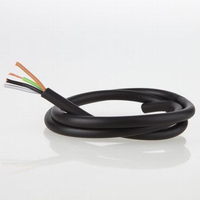 PVC Lampenkabel Rundkabel schwarz 4-adrig 4x0,75mm² H03 VV-F