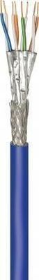 CAT 7A+ Netzwerkkabel Verlegekabel blau S/ FTP (PiMF) 100 Meter