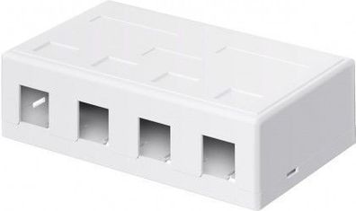 4-port Keystone Leergehäuse mit einfacher Snap-In Montage
