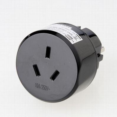 Reisestecker-Adapter Australien/ China auf Deutschland 10A/250V