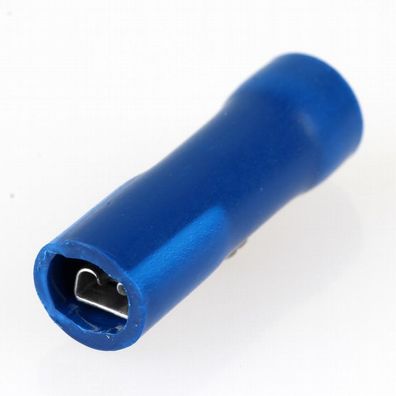 100 x Kabelschuh Flachsteckhülse blau 0,5x2,8 S vollisoliert für Leitungsquerschni...